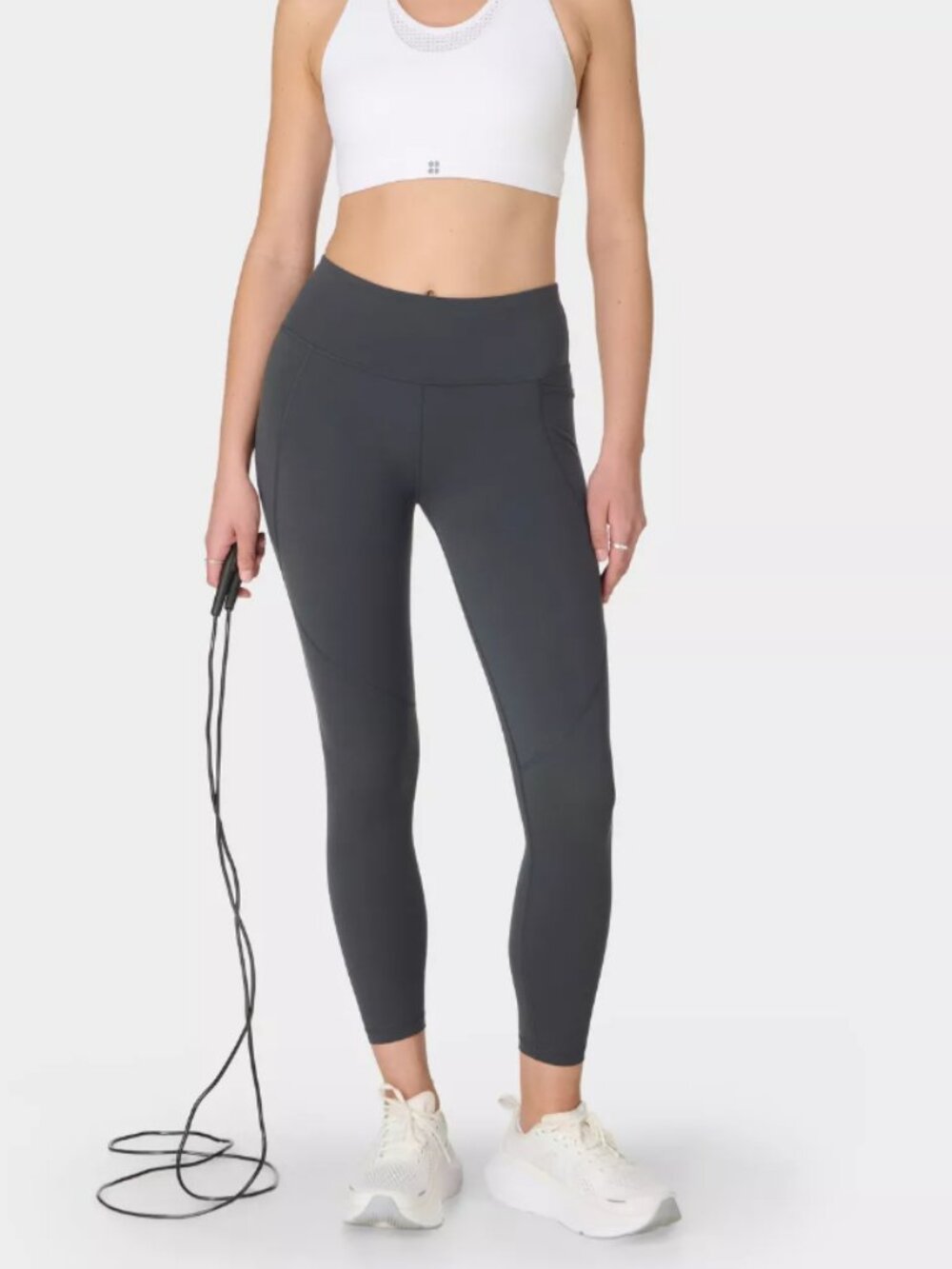 Sweaty Betty The Power 7/8 Length Slate Gray Workout Leggings Size XS